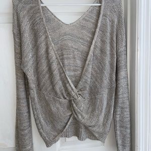Express long sleeve open back